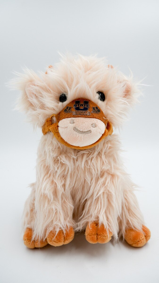 utah state highland cow thistle mascot mitties